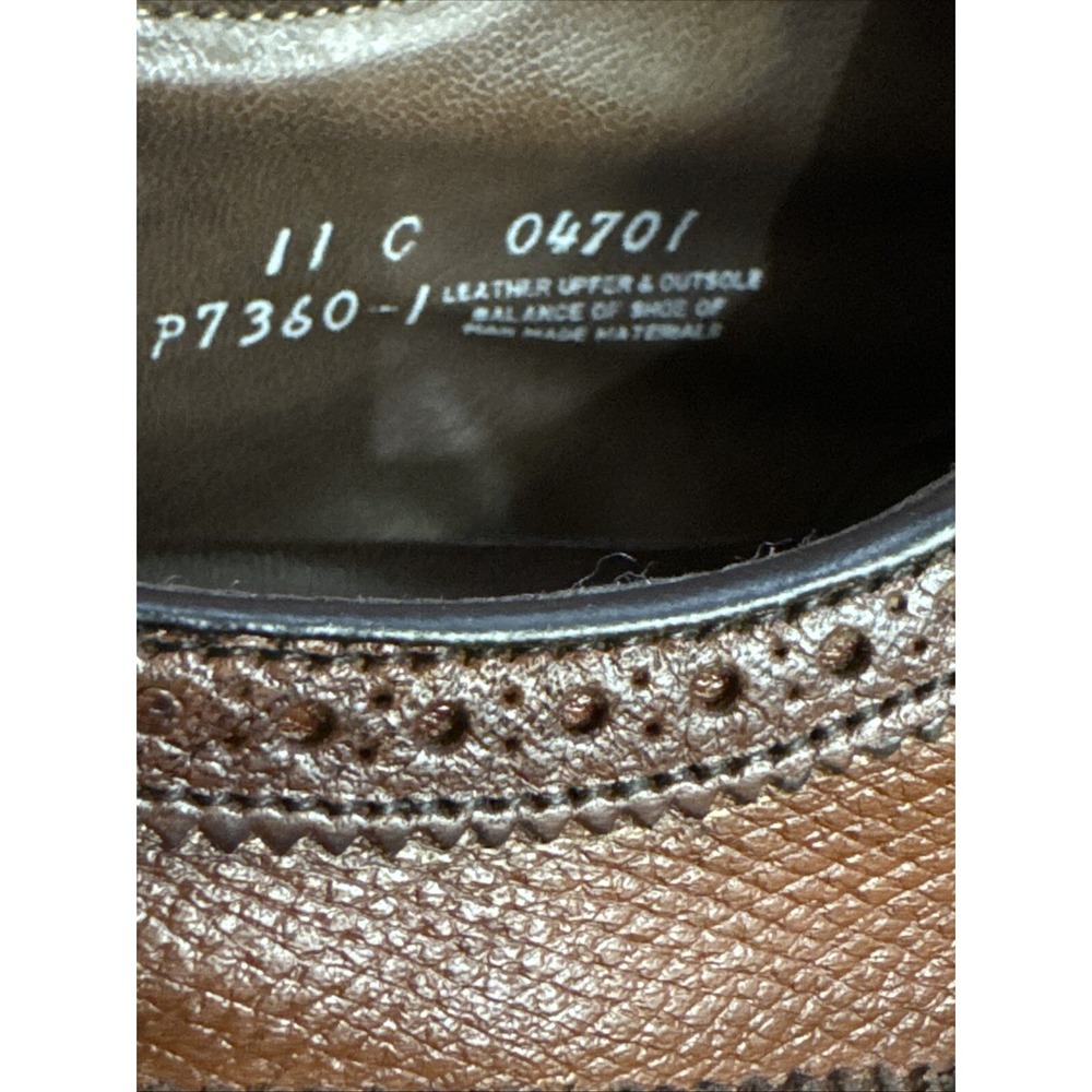 Imperial Biltrite Shoes Mens 11C  Wingtip Oxford Brown Leather Lace Up‎ - Picture 10 of 10